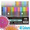 48-Piece Glitter Gel Pens Set for Coloring Books and Art